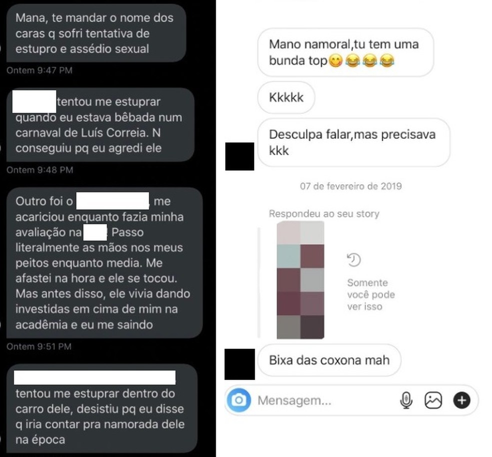 Jovens de Sobral utilizam redes sociais para denunciar casos de abuso que sofreram — Foto: Reprodução