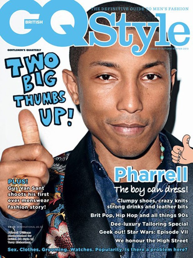 Pharrell Williams na capa da GQ Style UK (Foto: Divulgação)