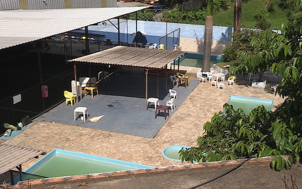 Imagem do clube onde duas meninas morreram afogadas neste fim de semana, em Belo Horizonte (Foto: Reprodução/TV Globo)