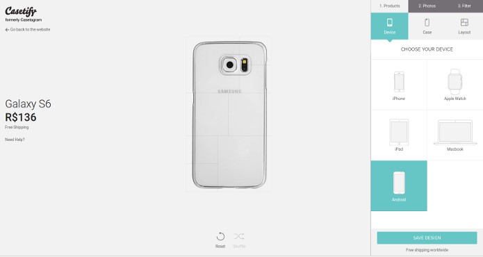 Capinha personalizável para Galaxy S6 (Foto: Divulgação/Casetify)