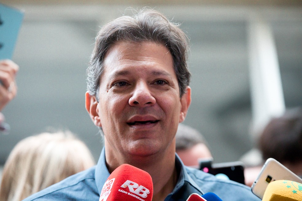 O ex-prefeito de S&atilde;o Paulo, Fernando Haddad, do Partido dos Trabalhadores (PT). &mdash; Foto: Marcelo Brandt/G1