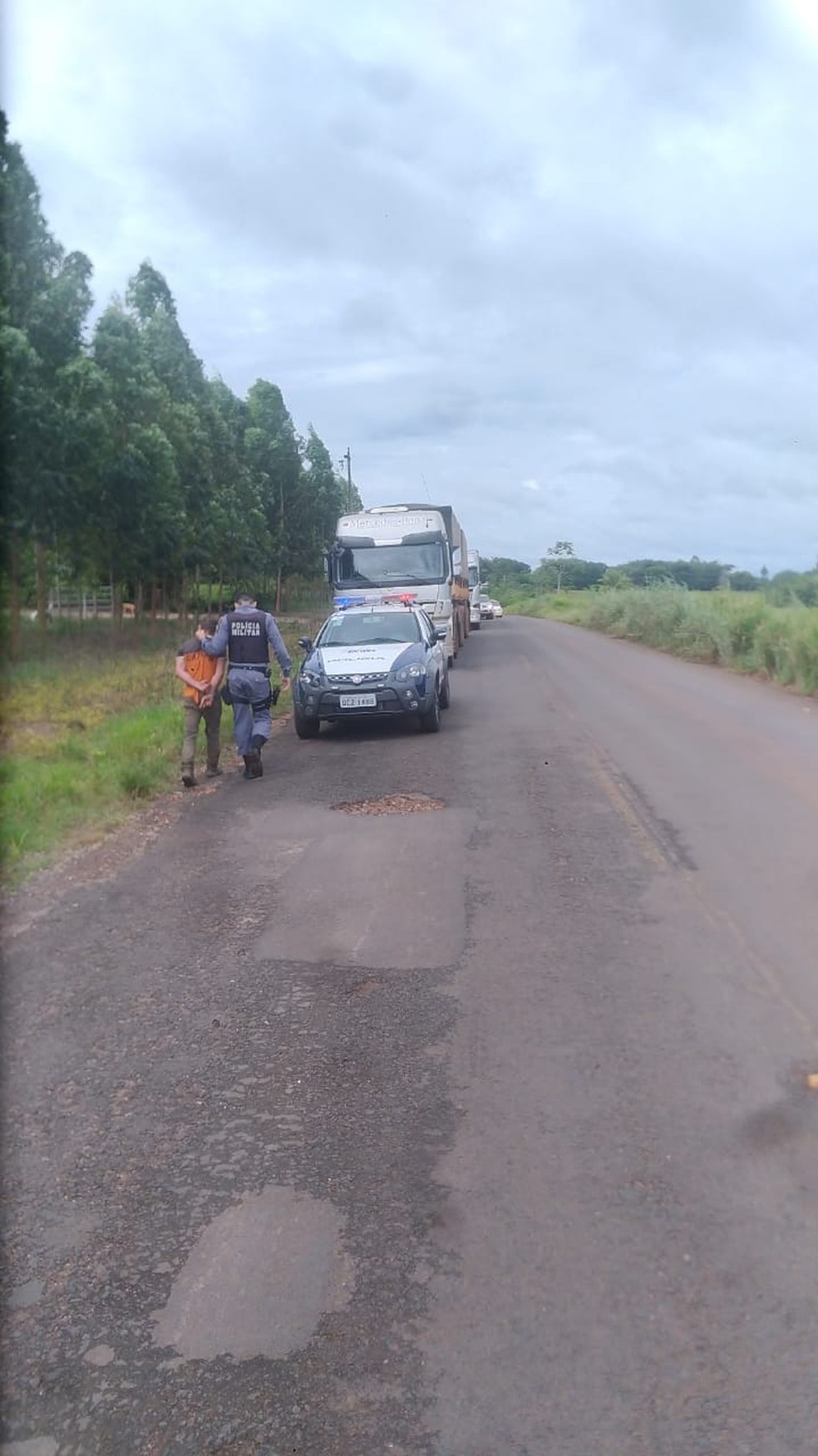 Colega foi preso suspeito de matar jovem em fazenda em Mato Grosso — Foto: Polícia Militar de Mato Grosso/Divulgação