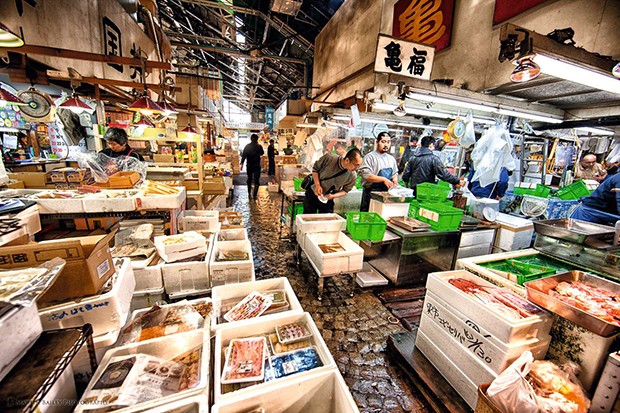 At the Tsukiji Fish Market. (Foto: Alexandra Forbes)