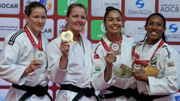 Mariana Silva e Ketleyn Quadros bronze Grand Slam de Abu Dhabi judô (Foto: IJF Media by G. Sabau)
