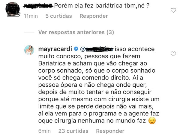 Mayra Cardi rebate crítica de seguidora (Foto: Reprodução/Instagram)