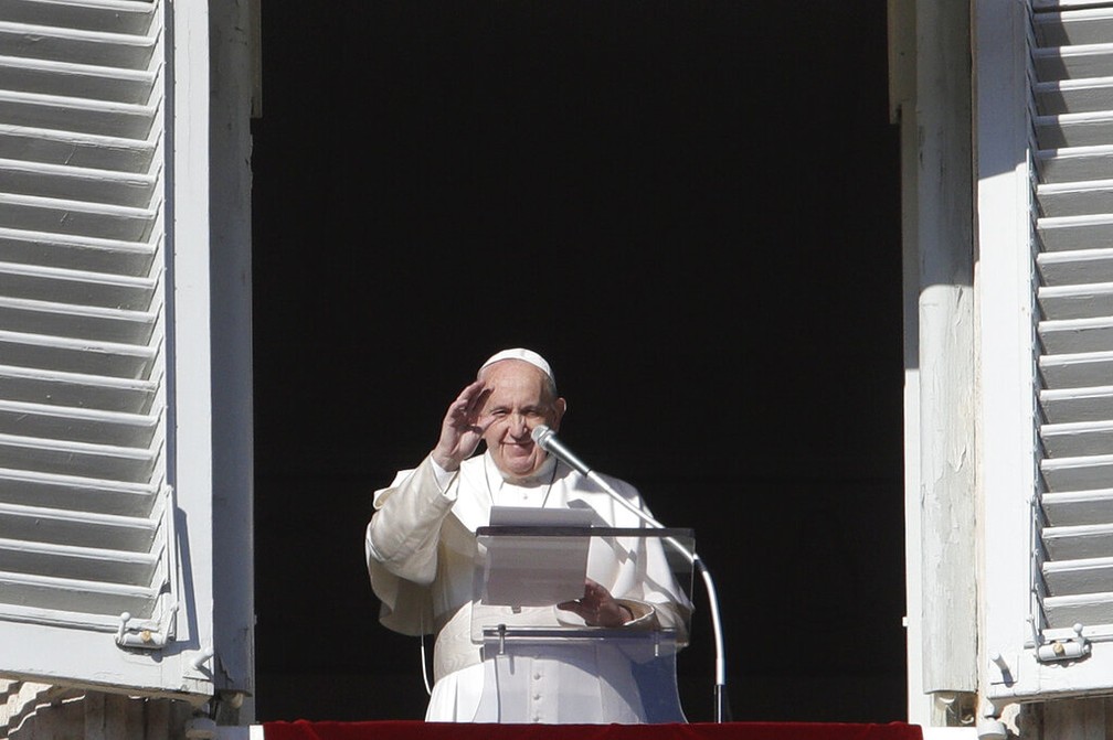 Papa Francisco durante sermão, no dia 29 de dezembro de 2019 — Foto: Gregorio Borgia/AP