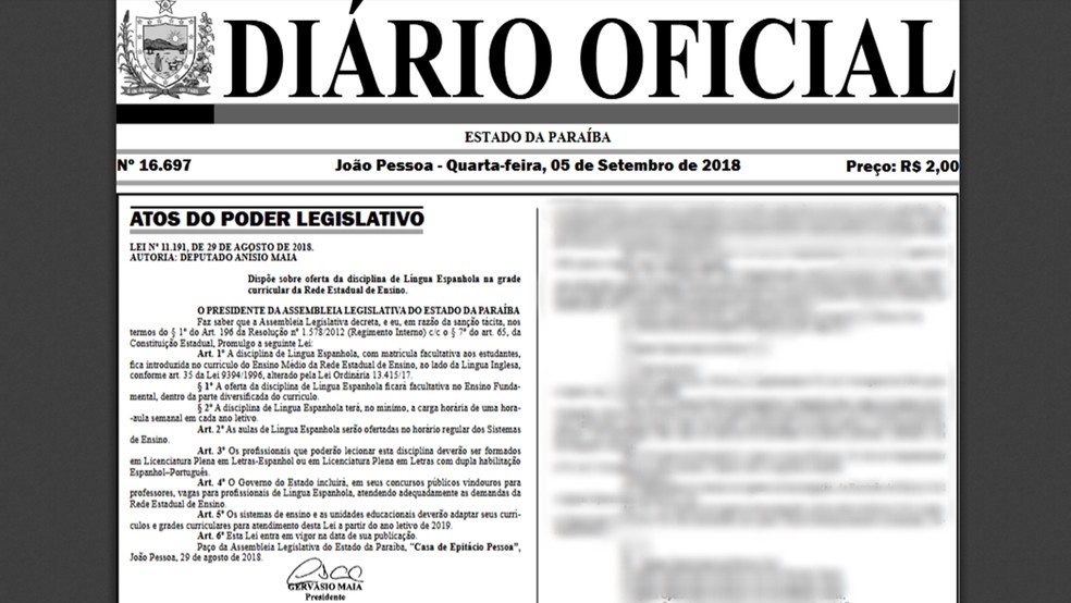 lei preve lingua espanhola no ensino fundamental das escolas estaduais da pb paraiba g1
