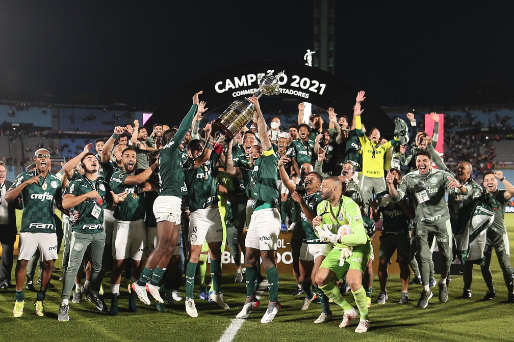 Palmeiras campeão da Libertadores de 2021 — Foto: Ettore Chiereguini/AGIF
