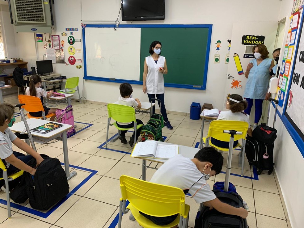 Volta às aulas presenciais nas escolas particulares do DF tem poucos alunos e protocolos de higiene | Distrito Federal | G1