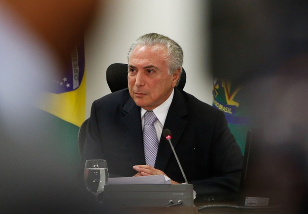 O presidente Michel Temer durante reunião ministerial no Planalto (Foto: Alan Santos/PR)
