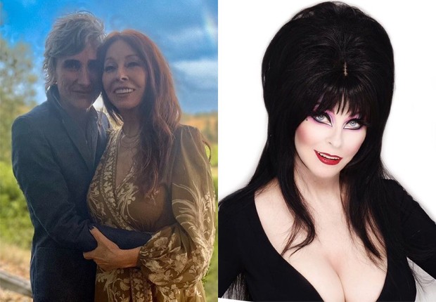 Cassandra Peterson, eterna a Elvira, posta foto raríssima com a mulher, Teresa Wierson (Foto: Reprodução/Instagram e Divulgação)