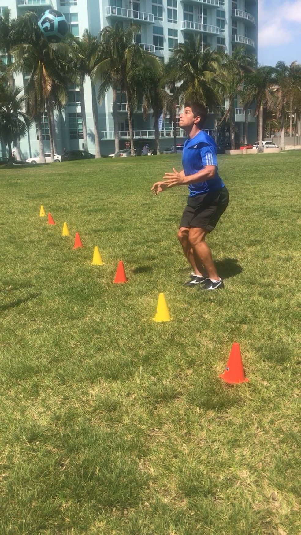 Conca está treinando em Miami com Ronaldo Torres — Foto: Divulgação