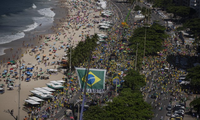 Manifestação na Praia de Copacabana 