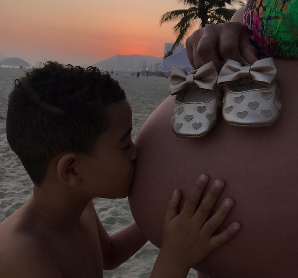 Grávida busca tratamento especializado para bebê diagnosticado com má formação no coração — Foto: Arquivo Pessoal