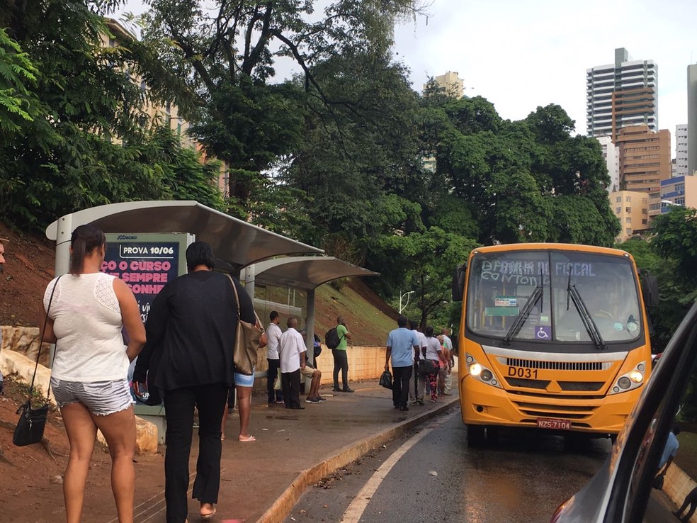 Conhecidos como 'amarelinhos', ônibus do sistema complementar irão circular no domingo (22) em Salvador. — Foto: Valma Silva/G1