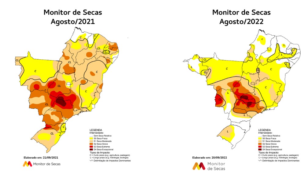 Por contas das boas chuvas durante a quadra chuvosa, o Ceará apresentou no fim de julho, o melhor resultado da série histórica no estado desde o início da série histórica da ferramenta, desde julho de 2014.   — Foto: Reprodução/Monitor das Secas 
