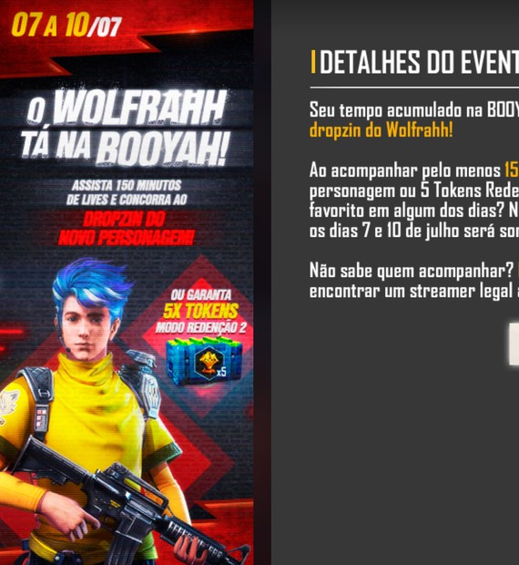 Free Fire Wolfrahh Fica Gratis Confira Como Pegar Personagem Free Fire Ge Confira o anúncio oficial da garena: como pegar personagem free fire
