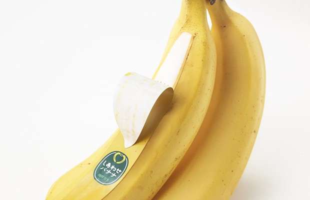 A empresa de design Nendo criou uma embalagem especial para as bananas Shiawase: luxo até na hora de tirar a casca (Foto: Divulgação)