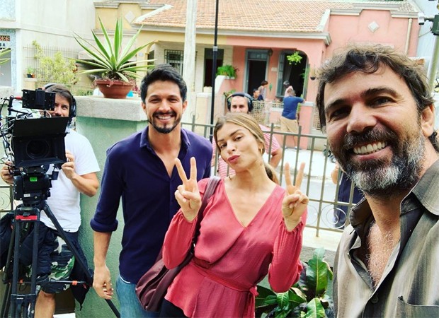 Rômulo Estrela, Grazi Massafera e Marcelo Faria (Foto: Reprodução / Instagram)