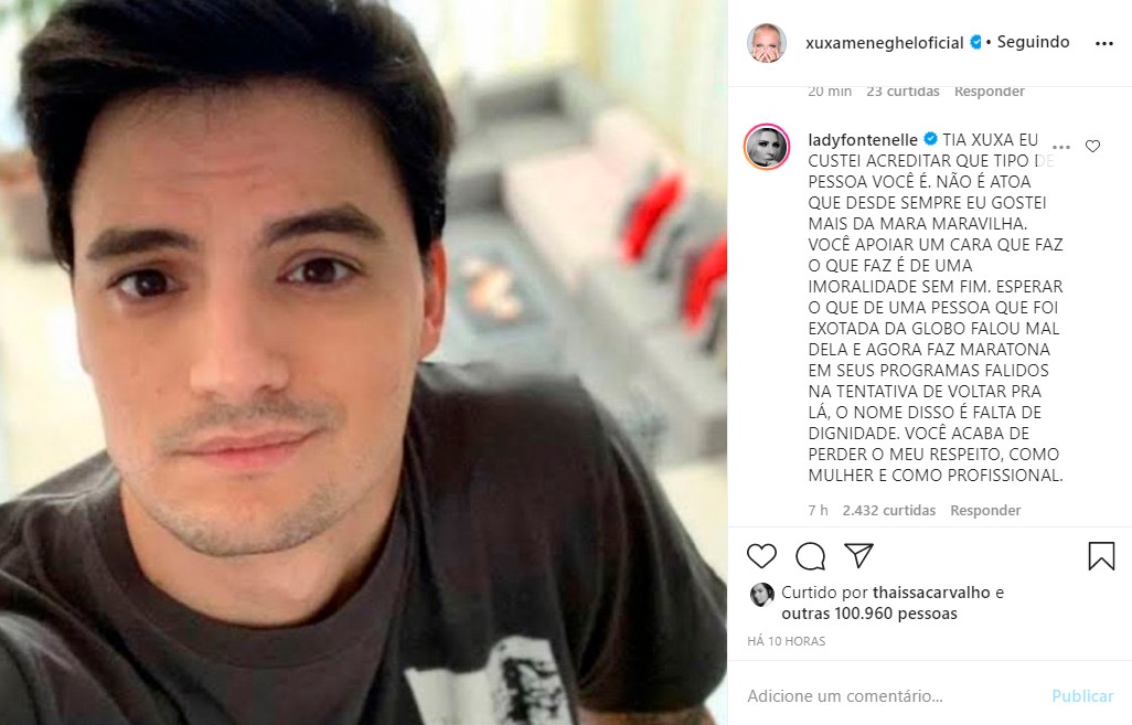Antonia Fontenelle ataca Xuxa Meneghel em post sobre Felipe Neto (Foto: Reprodução/Instagram)