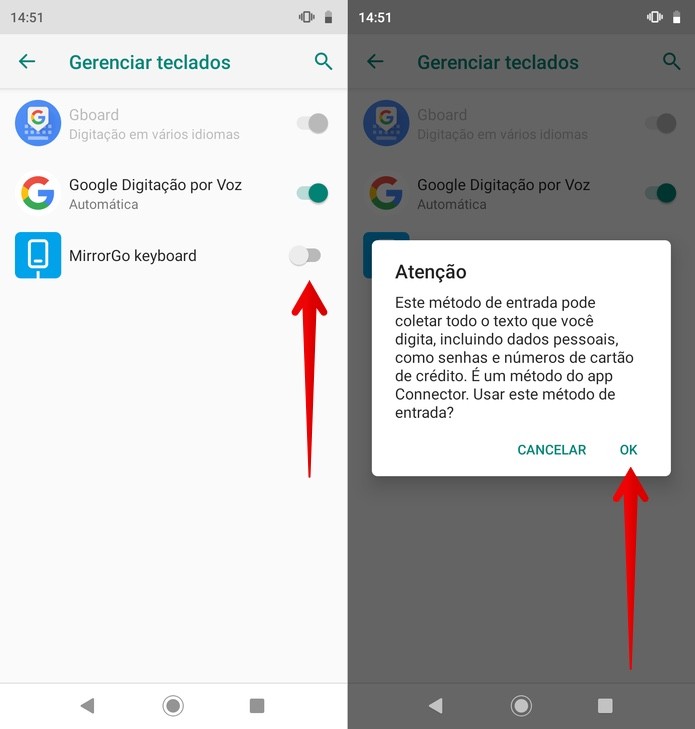Como mudar teclado do celular Android — Foto: Reprodução/Helito Beggiora