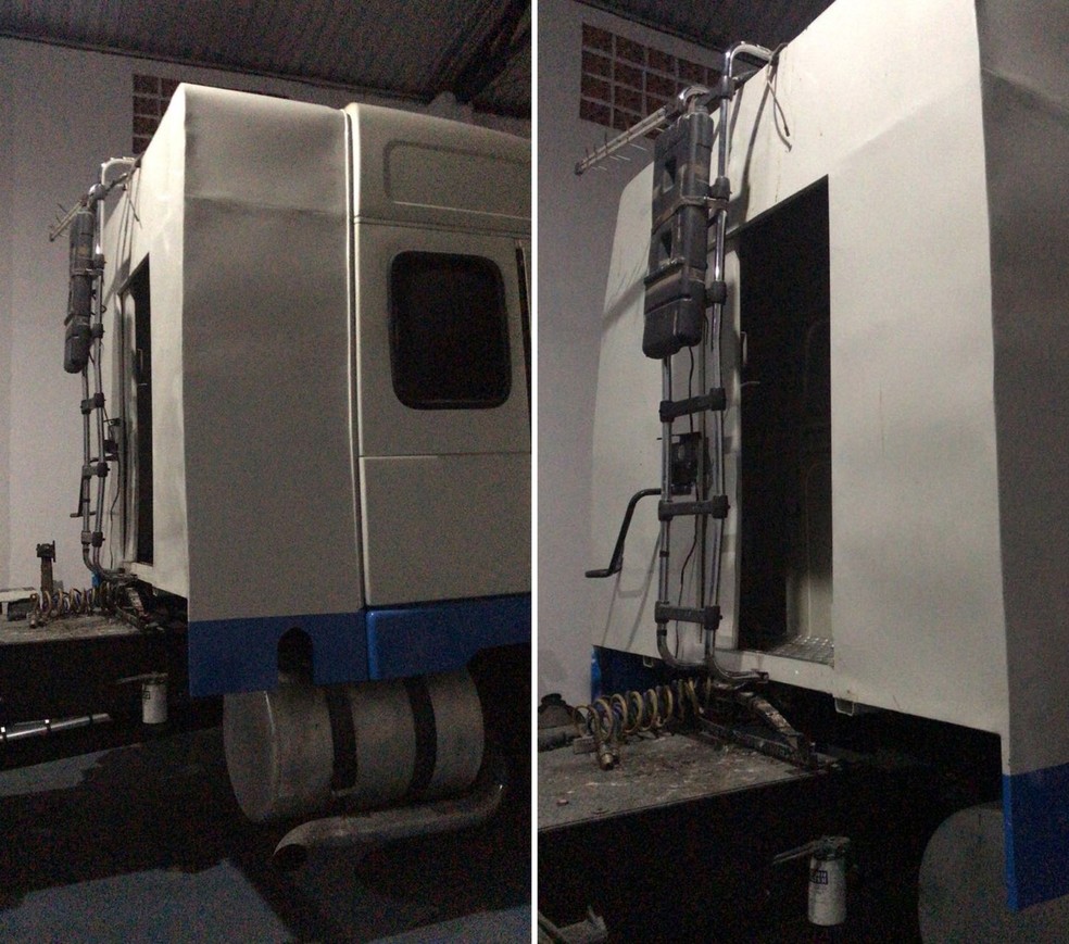 Compartimento secreto era usado para esconder ilícitos e acessar o Porto de Santos, SP  — Foto: G1 Santos