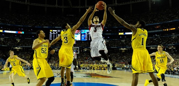 Jogo de basquete do March Madness, série de torneios universitários da NCAA (Foto: Getty Images)