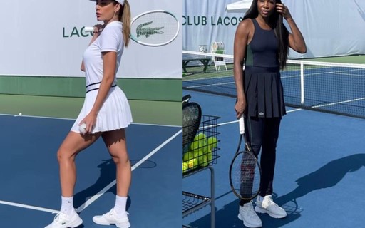 Mari Gonzalez tem aula de tênis com Venus Williams: "Ela é fofa"
