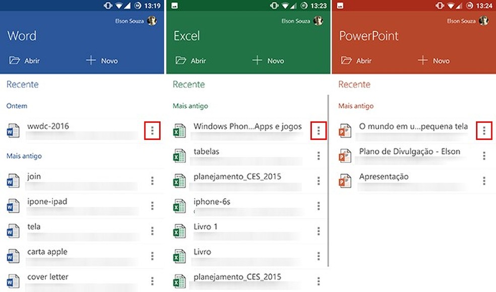 Office para Android: como adicionar atalhos para documentos na tela inicial  | Dicas e Tutoriais | TechTudo