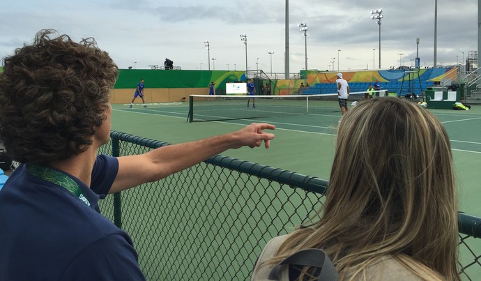 Gustavo Kuerten no Centro Olímpico de Tênis (Foto: Thiago Quintella)