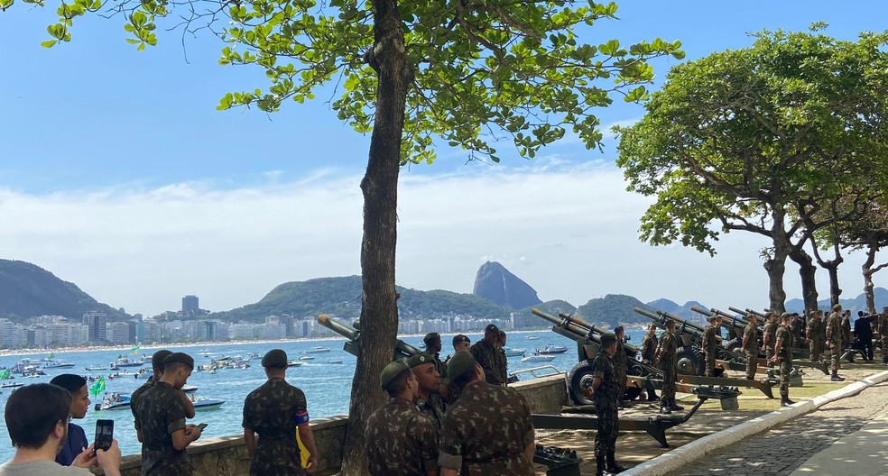 Canhões no Forte de Copacabana — Foto: Rodrigo Castro