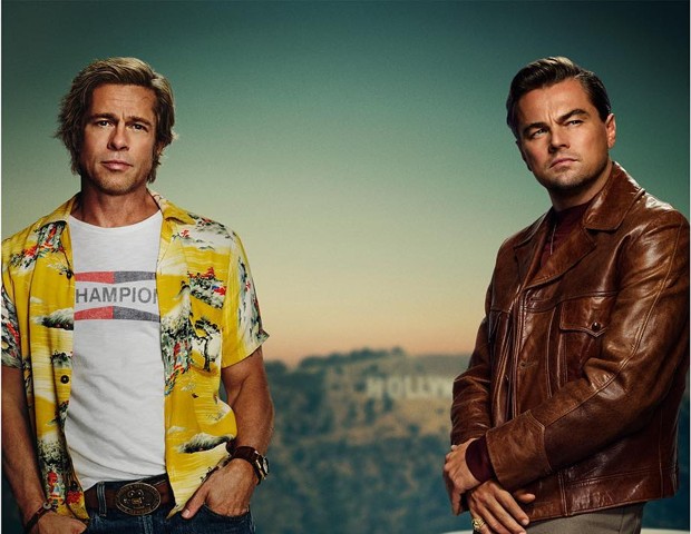 Brad Pitt e Leonardo DiCaprio no pôster do novo filme de Tarantino (Foto: Divulgação)