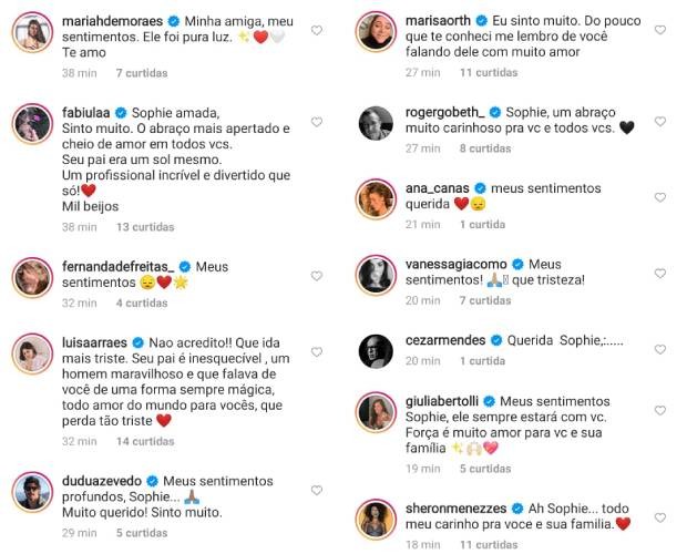 Famosos mandam mensagens de apoio a Sophie Charlotte (Foto: Reprodução/Instagram)