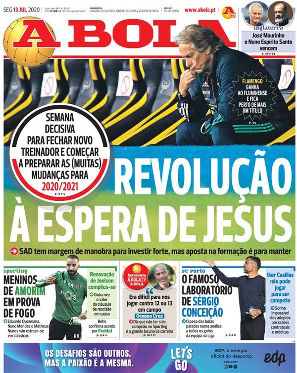 Jorge Jesus tem futuro em jogo no Flamengo