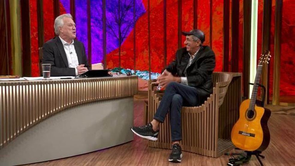  Raimundo Fagner no 'Conversa com Bial' â€” Foto: ReproduÃ§Ã£o/ TV Globo