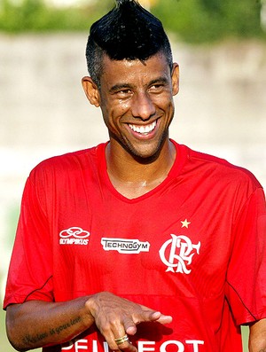 Leo Moura no treino do Flamengo (Foto: Cezar Loureiro / Agência O Globo)