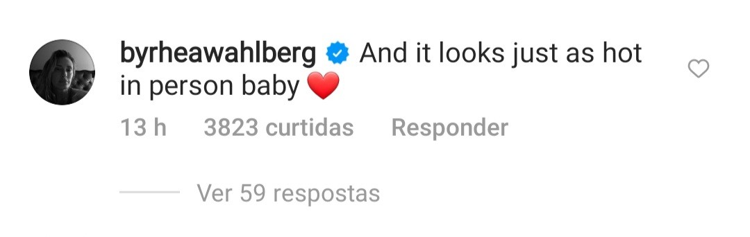 E parece tão gostoso pessoalmente, bebê, comentou Rhea Durham na foto de Mark Wahlberg (Foto: Reprodução / Instagram )