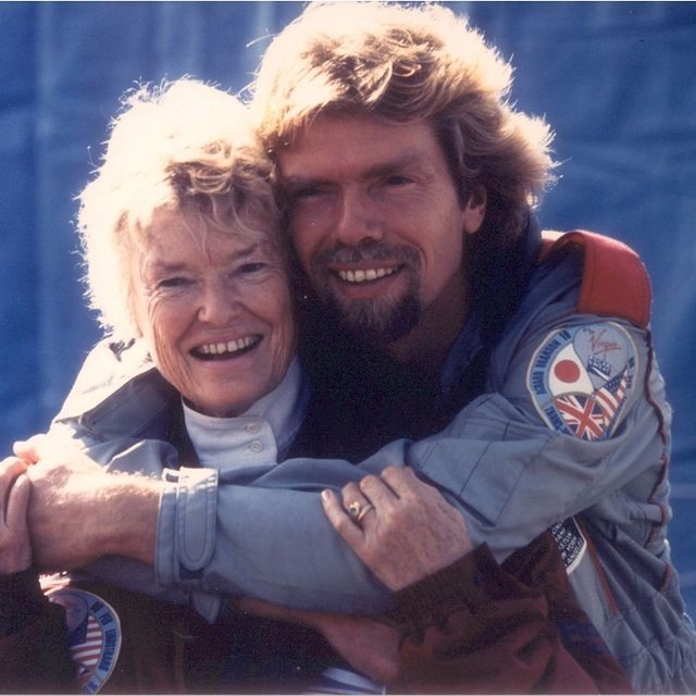 Richard Branson e sua mãe, Eve (Foto: reprodução instagram)
