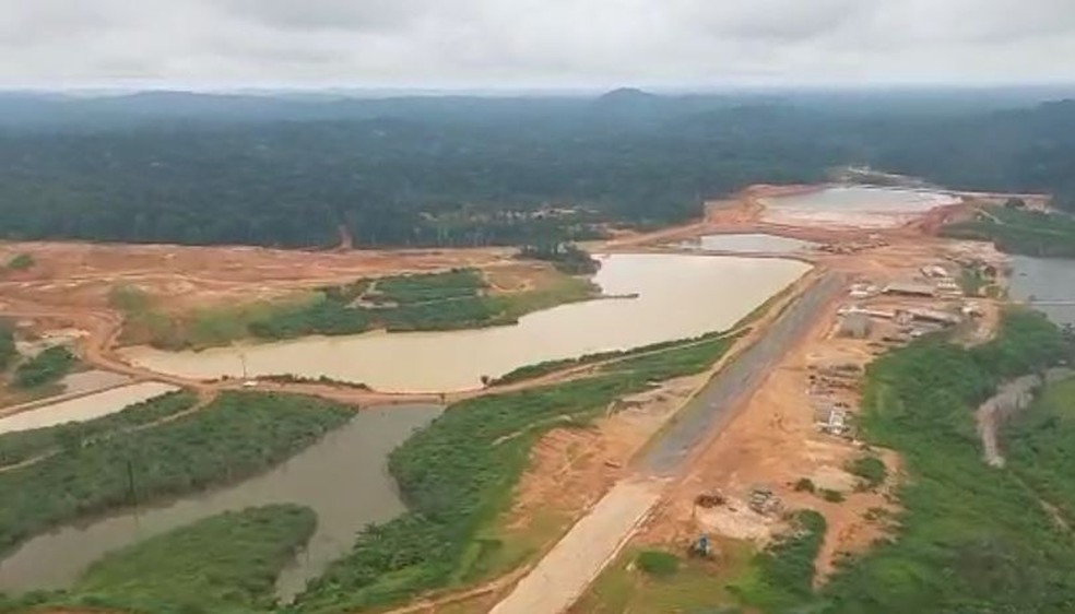 Vista de campo de mineração em Itaituba (PA), alvo de investigação da Polícia Federal e do Ibama — Foto: Polícia Federal/Divulgação