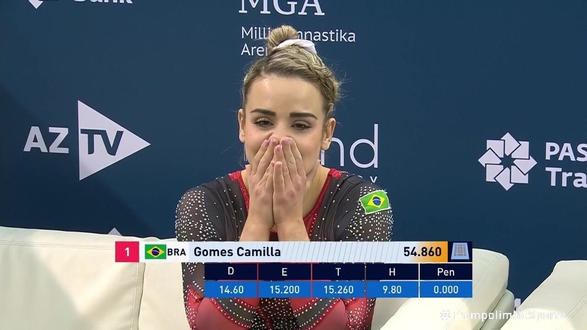 Camilla Gomes é campeã da etapa de Baku da Copa do Mundo de ginástica ...