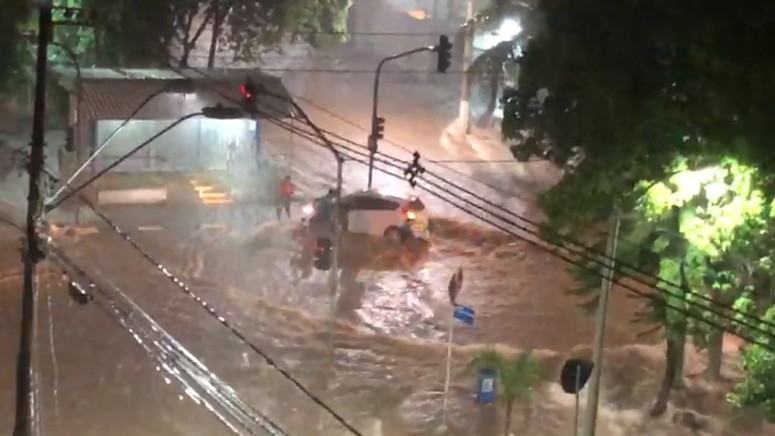 Temporal alaga ruas e avenidas, derruba árvores e deixa carros ilhados em Campinas; vídeo