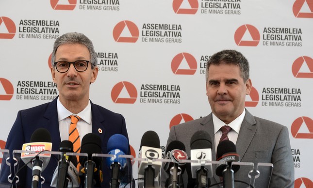 O governador Romeu Zema e o vice Paulo Brant