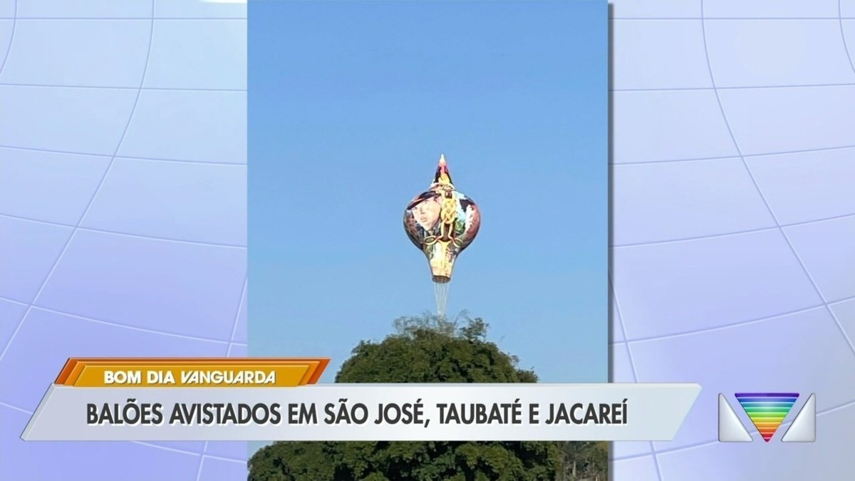 Moradores registram balões em São José, Taubaté e Jacareí, SP