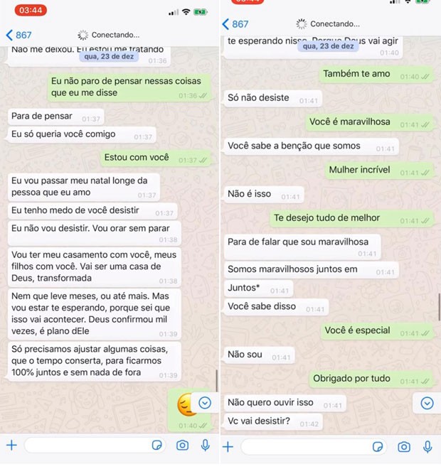 Nego do Borel mostra prints de conversa com Duda Reis (Foto: Reprodução/Instagram)
