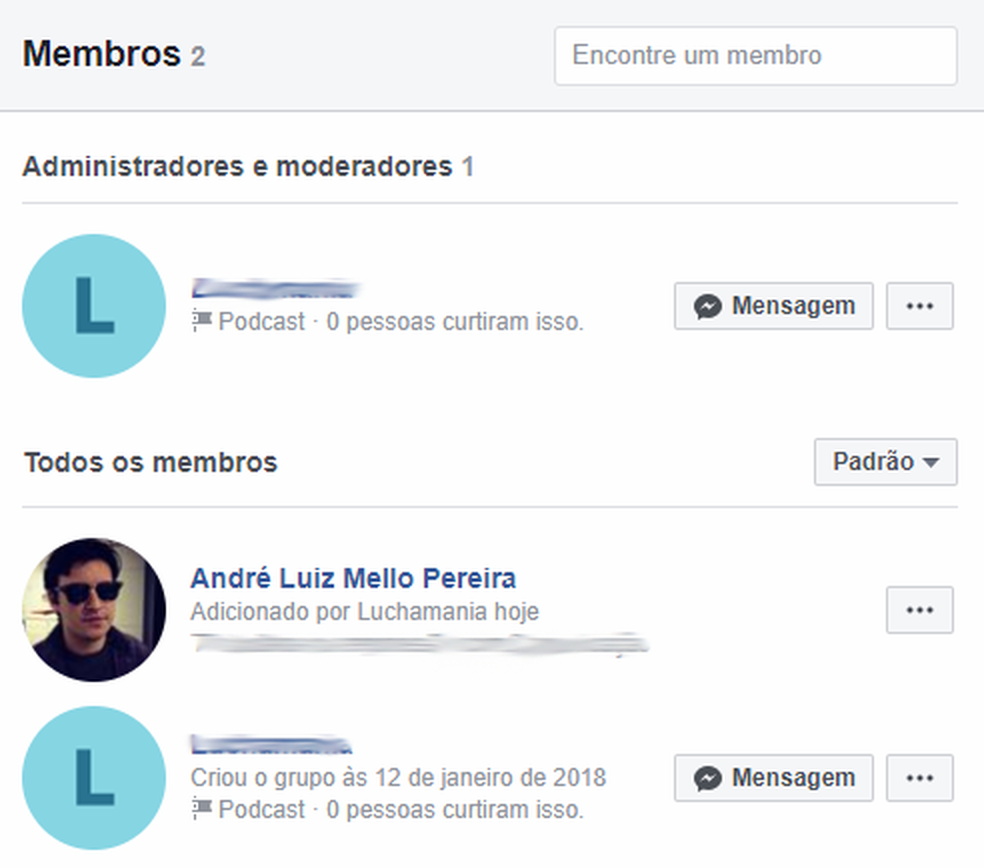 Deixe o seu perfil com poderes de administrador do grupo (Foto: Reprodução/André Mello)