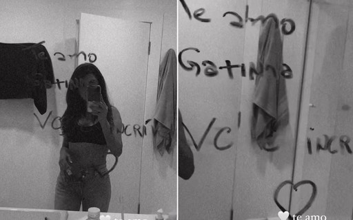 Fernanda Paes Leme mostra recado romântico do namorado no espelho: “Você é incrível”