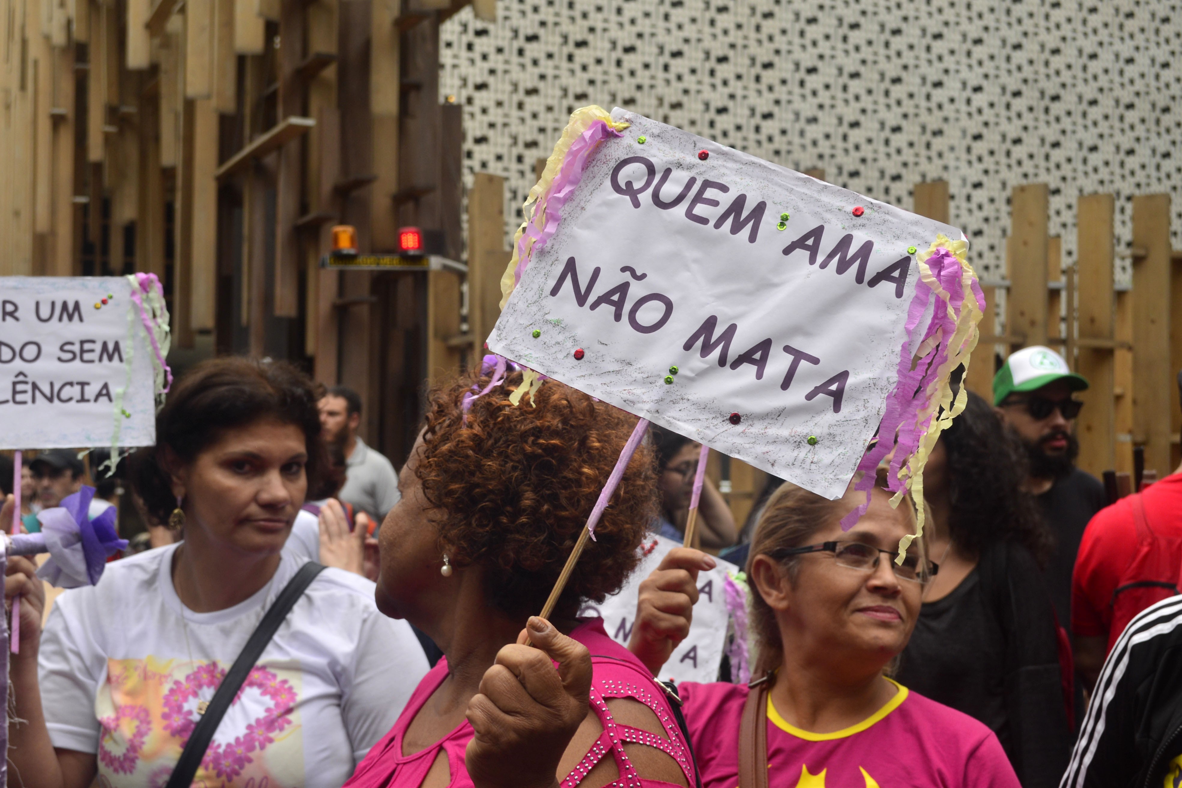 Dia Internacional da Mulher em São Paulo, em 8 de março de 2018 (Foto: Cris Faga/NurPhoto via Getty Images)
