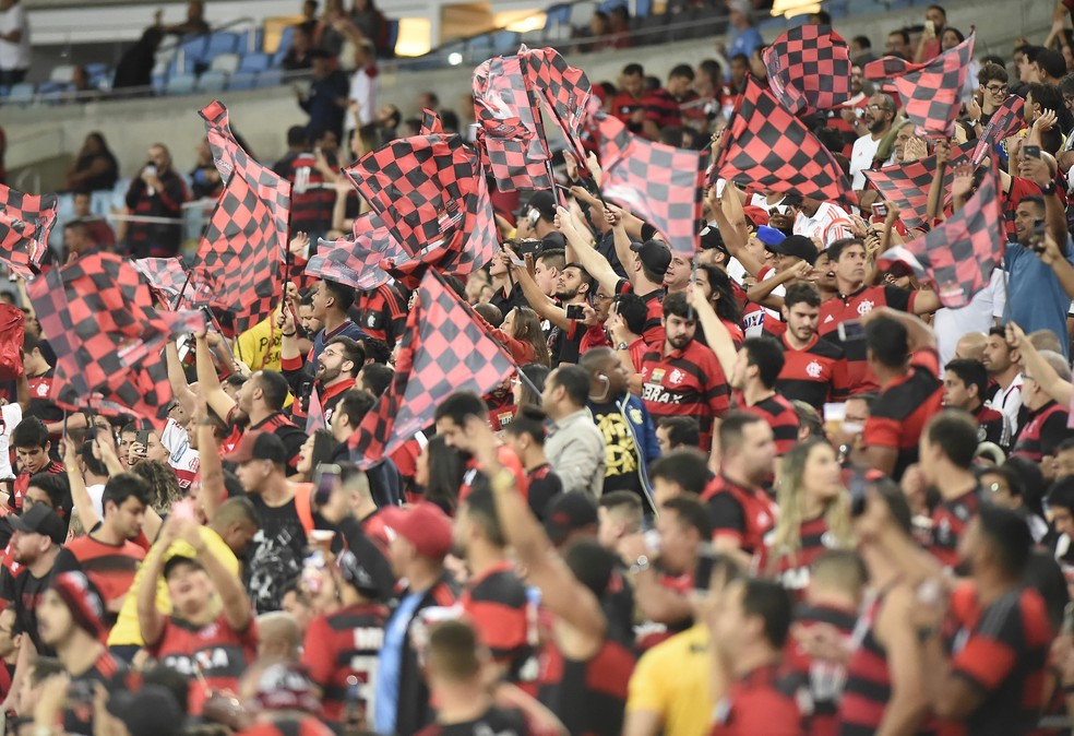 Torcida do Flamengo no Maracan&atilde; &mdash; Foto: Andr&eacute; Dur&atilde;o
