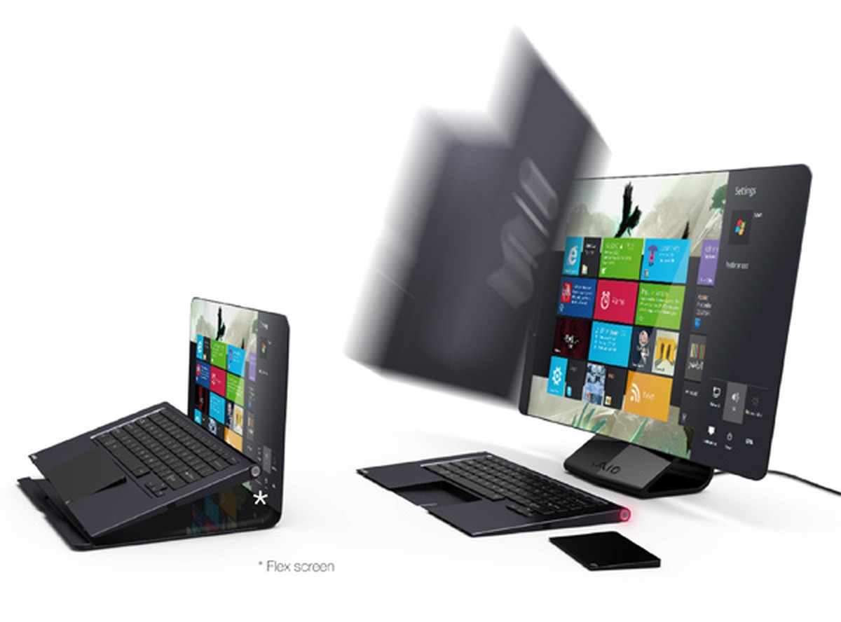 Conceito transforma notebook em desktop com tela dobrável de 21 ...