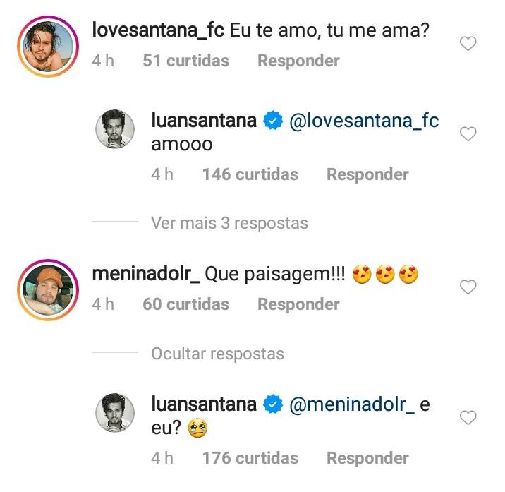 Luan Santana interage com fãs (Foto: Reprodução / Instagram)